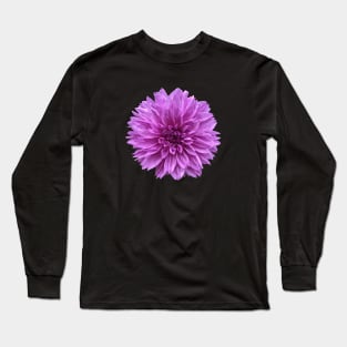 Pretty purple Dahlia Botanical Bee Flower Annual Long Sleeve T-Shirt